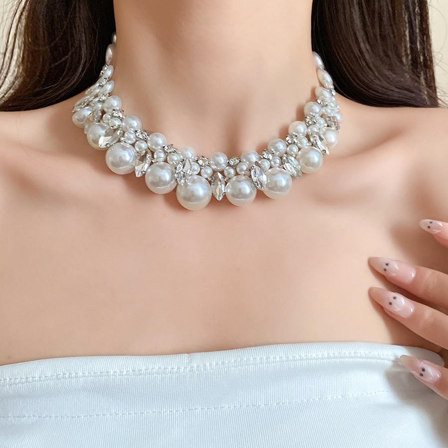 Dây Chuyền Đính Đá Và Ngọc Trai Sang Trọng | Trang Sức Mê Áo Dài - ảnh chi tiết 4
