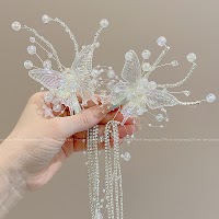 Kẹp Tóc Tua Rua Hình Bướm Pha Lê | Phụ Kiện Mặc Áo Dài Mê Áo Dài - thumbnail 6