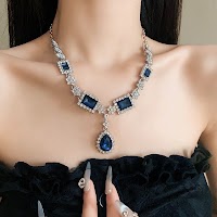 Bộ Vòng Cổ Giọt Nước Kim Cương Vuông Cao Cấp | Trang Sức Phụ Kiện Mặc Áo Dài Mê Áo Dài - thumbnail 20