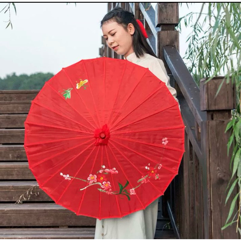 Dù Vải Lục Giác Cổ Trang Cán Gỗ | Phụ Kiện Chụp Ảnh Áo Dài Mê Áo Dài - ảnh chi tiết 9