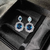 Bộ Trang Sức Zircon Xanh Cổ Điển | Phụ Kiện Áo Dài - Mê Áo Dài - thumbnail 6