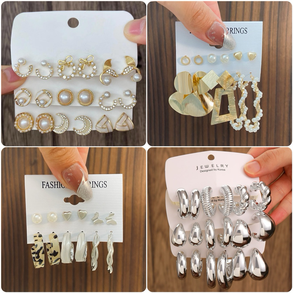 Set Khuyên Tai Bạc Phong Cách Hàn Quốc | Phụ Kiện Mê Áo Dài Tinh Tế - ảnh chính