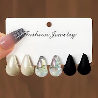 Bộ 3 Cặp Bông Tai Nhựa Laser Dáng Thả | Phụ Kiện Áo Dài - Mê Áo Dài - thumbnail 3
