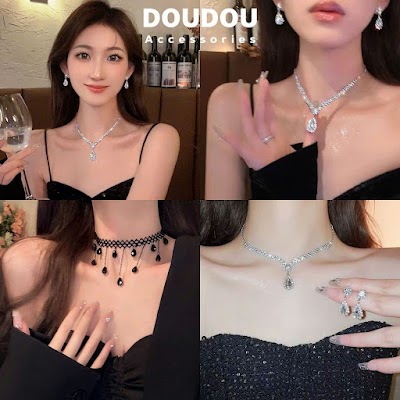 Bộ Vòng Cổ Kim Cương Lấp Lánh | Phụ Kiện Áo Dài Sang Trọng - Mê Áo Dài