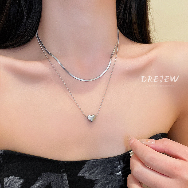 Vòng Cổ 2 Lớp Mặt Trái Tim Xương Rắn Sang Trọng | Trang Sức Mê Áo Dài - ảnh chi tiết 8