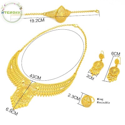 Bộ Trang Sức Mạ Vàng 24k Sang Trọng | Phụ Kiện Mặc Áo Dài - Mê Áo Dài