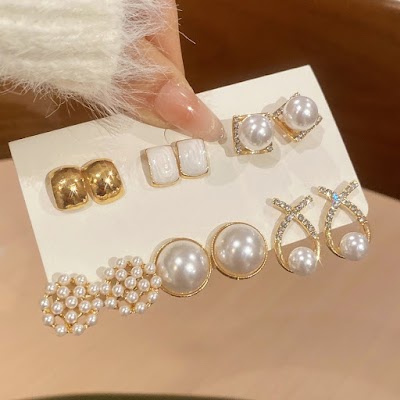 Bông Tai Hoa Ngọc Trai Glaze Retro Thanh Lịch | Phụ Kiện Áo Dài - Mê Áo Dài
