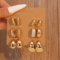 Bộ 6 Đôi Bông Tai & Dây Chuyền Boho Vàng NICIO | Phụ Kiện Áo Dài - Mê Áo Dài - thumbnail 4