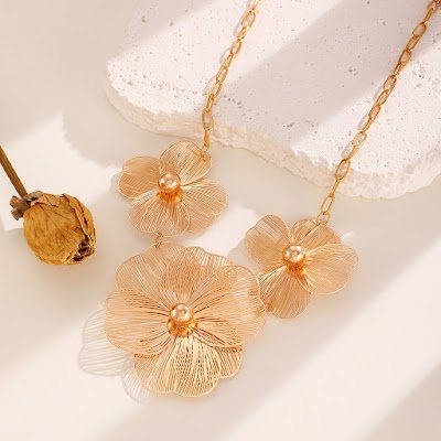 Bộ Trang Sức Vòng Cổ Bông Tai Retro Cao Cấp | Phụ Kiện Áo Dài Sang Trọng