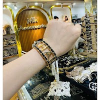 Vòng Tay Cứng Chữ Phối Da | Điều Chỉnh Dáng Hở Phụ Kiện Áo Dài - thumbnail 2