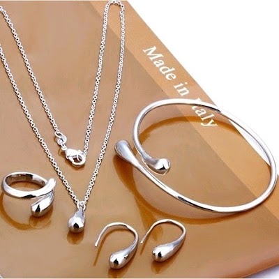 Bộ Trang Sức 4 Món Giọt Nước Công Tinh Tế | Phụ Kiện Mặc Áo Dài Sang Trọng