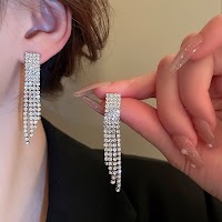 Bộ Vòng Cổ & Bông Tai Kim Cương Nhẹ Sang Trọng Không Dị Ứng Âu Mỹ - thumbnail 4
