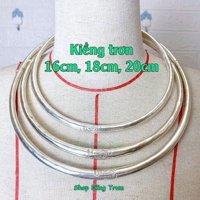 Kiềng Bạc Tròn Cổ Điển | Phụ Kiện Chụp Ảnh Áo Dài Ấn Tượng