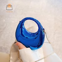 Túi đeo chéo dây xích nữ TeOdw Ví nhỏ Acrylic Kim loại Luster Tiệc nửa mặt trăng Túi xách nữ Túi xách sang trọng [MỚI] - thumbnail 3