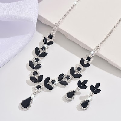 Bộ Trang Sức Pha Lê Giọt Nước Nhỏ Thanh Lịch | Phụ Kiện Mặc Áo Dài