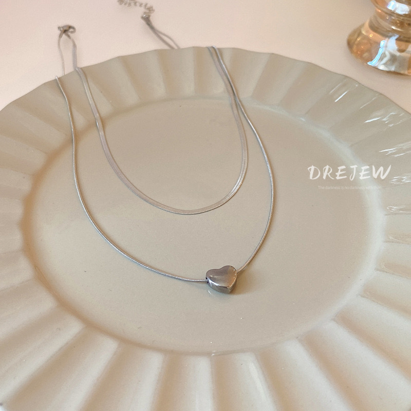 Vòng Cổ 2 Lớp Mặt Trái Tim Xương Rắn Sang Trọng | Trang Sức Mê Áo Dài - ảnh chi tiết 2