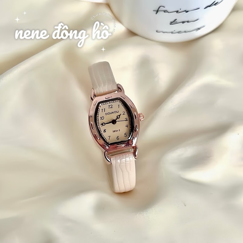 Đồng Hồ Nữ Doukou OVAN | Mặt Ovan Dây PU Mềm Tặng Hộp + Pin