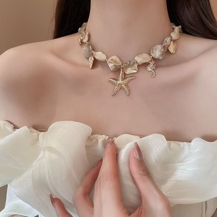 Vòng Cổ Vỏ Sò Sao Biển Bohemian | Phụ Kiện Chụp Ảnh Áo Dài Ngoài Trời - ảnh chi tiết 2