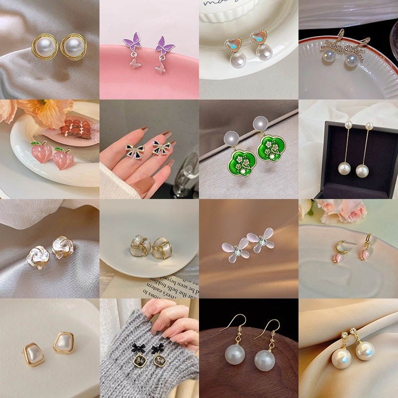 Bông Tai Nữ Phong Cách Hàn Quốc | Phụ Kiện Trang Sức Mặc Áo Dài Sang Trọng - ảnh chi tiết 2