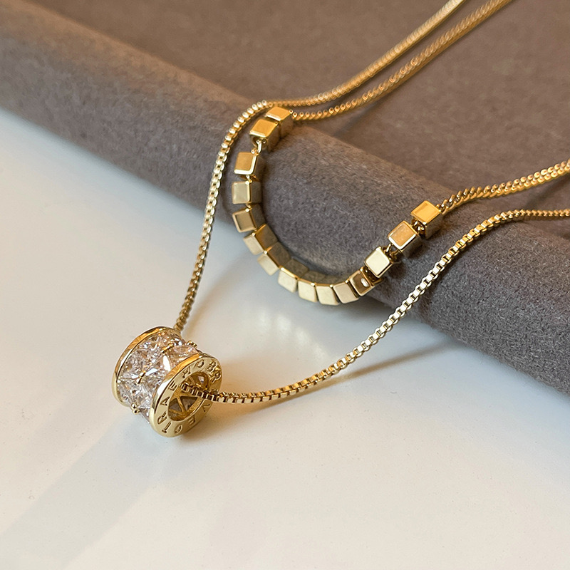 Vòng Cổ Mạ Zircon Hai Lớp | Trang Sức Dainty Cao Cấp Cho Áo Dài - ảnh chi tiết 7