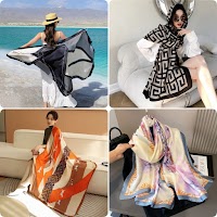 Khăn Lụa In Họa Tiết Thời Trang Cao Cấp | Phụ Kiện Mê Áo Dài