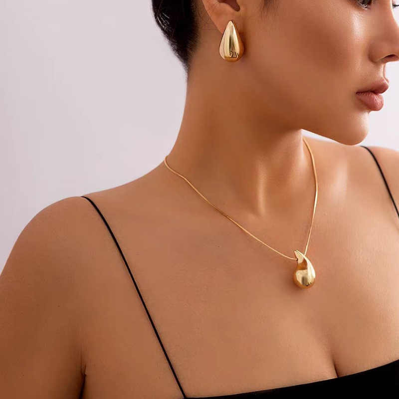 Bộ Trang Sức Giọt Nước Retro | Phụ Kiện Áo Dài - Mê Áo Dài - ảnh chi tiết 2