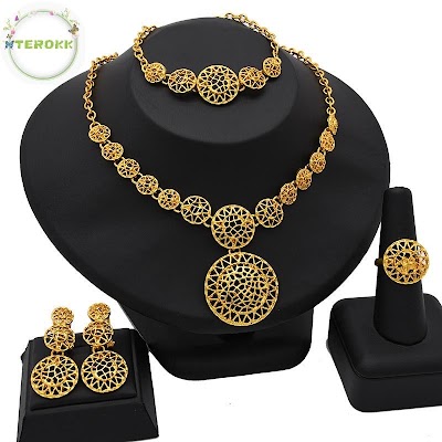 Bộ Trang Sức Mạ Vàng 24k Sang Trọng | Phụ Kiện Mặc Áo Dài - Mê Áo Dài
