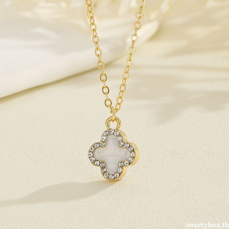 Dây Chuyền Cỏ Bốn Lá Zircon Thanh Lịch | Phụ Kiện Áo Dài Tinh Tế Mê Áo Dài - ảnh chi tiết 10