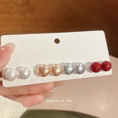 Set 3 Cặp Bông Tai Ngọc Trai Thanh Lịch | Trang Sức Mặc Áo Dài Đẹp Mê Áo Dài