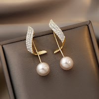 50 Kiểu Bông Tai Cô Gái Hàn Quốc Bông Tai Ngọc Trai Bông Tai Hình Học Không Đều Vòng Giọt Nước Bông Tai Ngọc Trai - thumbnail 3