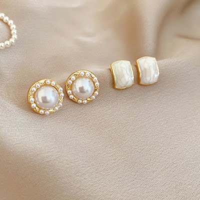 Bông Tai Ngọc Trai Hàn Quốc Tinh Tế | Phụ Kiện Mặc Áo Dài Sang Trọng - Mê Áo Dài