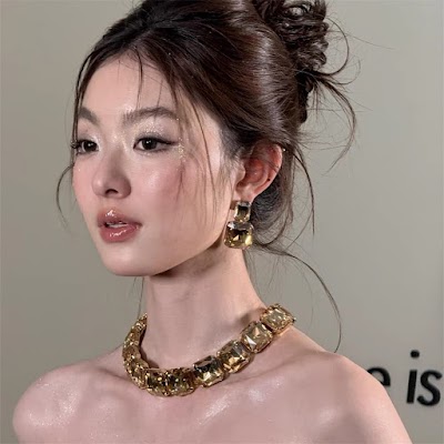 Bộ Bông Tai Và Vòng Cổ Cao Cấp Dáng Thả | Phụ Kiện Áo Dài - Mê Áo Dài