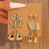 Bộ 6 Đôi Bông Tai & Dây Chuyền Boho Vàng NICIO | Phụ Kiện Áo Dài - Mê Áo Dài - thumbnail 13