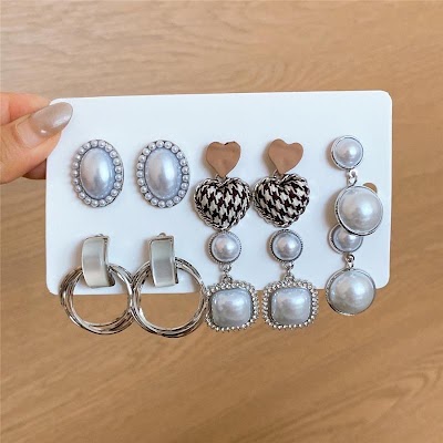 Bông Tai Ngọc Trai Hình Trái Tim Tinh Tế | Phụ Kiện Áo Dài - Mê Áo Dài