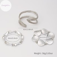 Vòng tay nữ vintage hình học mở, phóng đại không đều, nhiều lớp - thumbnail 6
