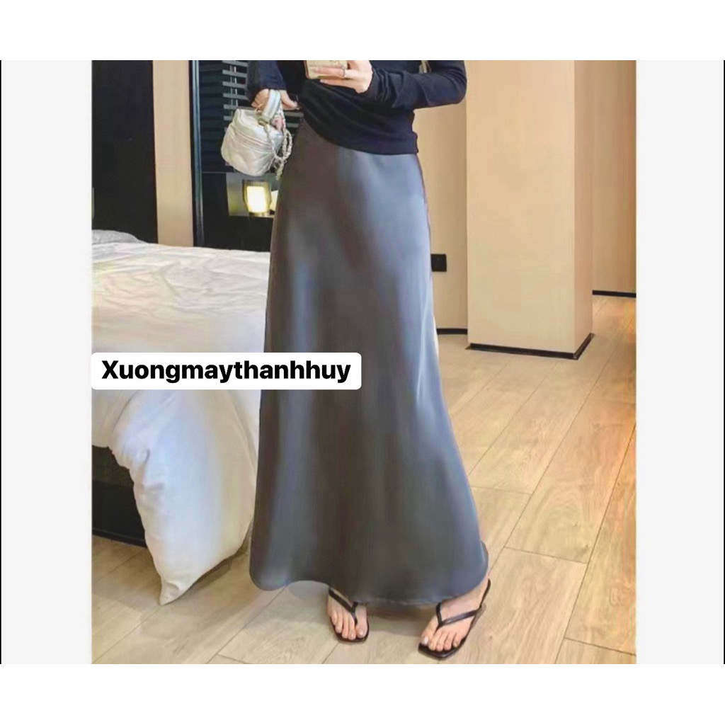 Chân Váy Lụa 2 Lớp Dáng Dài Chữ A | Thời Trang Phối Mê Áo Dài - ảnh chi tiết 8