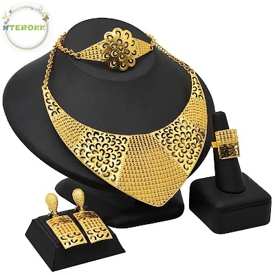 Bộ Trang Sức Mạ Vàng 24k Sang Trọng | Phụ Kiện Mặc Áo Dài - Mê Áo Dài