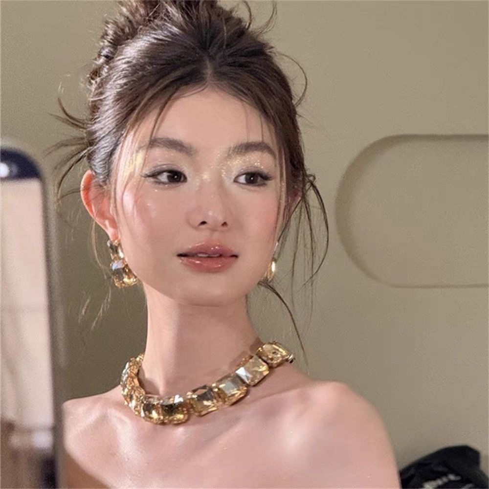 Bộ Bông Tai Và Vòng Cổ Cao Cấp Dáng Thả | Phụ Kiện Áo Dài - Mê Áo Dài - ảnh chi tiết 6