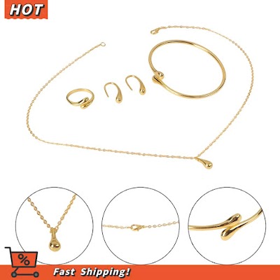 Bộ Trang Sức 4 Món Giọt Nước Công Tinh Tế | Phụ Kiện Mặc Áo Dài Sang Trọng