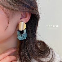 DREJEW Bông Tai Kim Bạc Acrylic Kiểu Hình Học Đơn Giản Thời Trang Cho Nữ - thumbnail 2