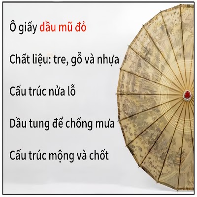 Dù Giấy Nan Tre Cổ Điển Trắng | Phụ Kiện Chụp Ảnh Áo Dài Mê Áo Dài