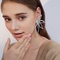 Bông tai vuông đá nhân tạo phong cách âu mỹ , kiểu dáng độc đáo cá tính - thumbnail 3