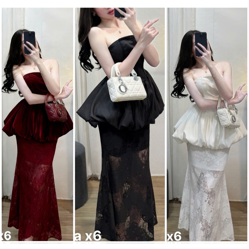Set Cúp Bí Bồng Đuôi Loe Ren Nữ Tính | Thời Trang Phối Mê Áo Dài - ảnh chính
