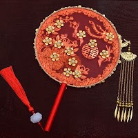 Quạt Tròn Cô Dâu Cổ Điển | Phụ Kiện Chụp Cưới Áo Dài Độc Đáo - thumbnail 10