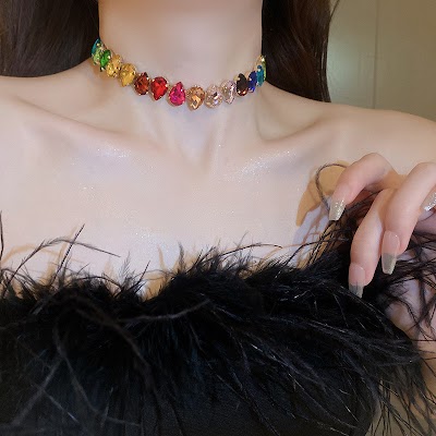 Vòng Cổ Giọt Pha Lê Hàn Quốc Sang Trọng | Trang Sức Mê Áo Dài
