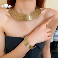 Vòng Cổ Kim Loại Nhiều Lớp Thời Trang | Trang Sức Phối Áo Dài Sang Trọng - thumbnail 3