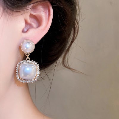 Bông Tai Ngọc Trai Hình Trái Tim Tinh Tế | Phụ Kiện Áo Dài - Mê Áo Dài