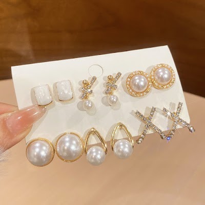 Bông Tai Hoa Ngọc Trai Glaze Retro Thanh Lịch | Phụ Kiện Áo Dài - Mê Áo Dài