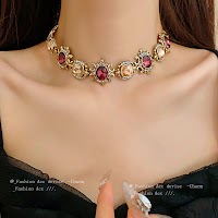 Bộ Vòng Cổ Khảm Vuông Phong Cách Cung Điện | Trang Sức Mê Áo Dài - thumbnail 3