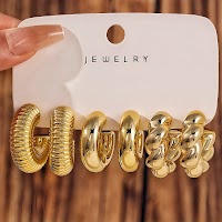 Bộ 6 Bông Tai Hình Học Mạ Vàng | Phụ Kiện Áo Dài Sang Trọng Mê Áo Dài - thumbnail 13